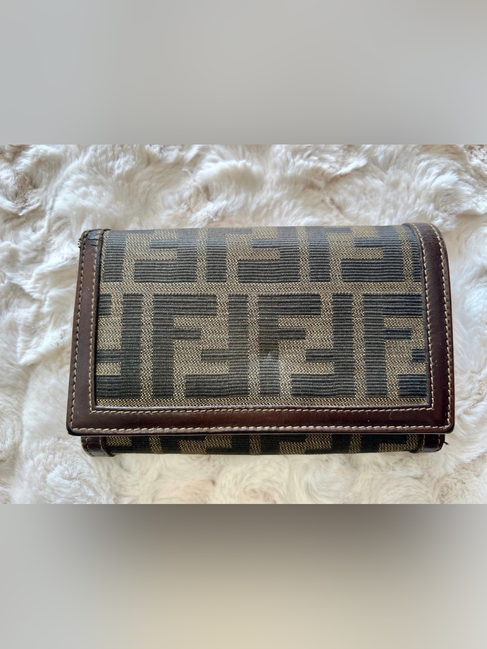 Fendi Zucca Canvas & Leather Continental Trifold Wallet - Picture 2 of 10